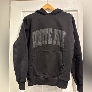 White fix Black Hoodie